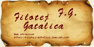 Filotej Gatalica vizit kartica